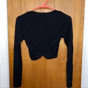 Black cropped long sleeve
